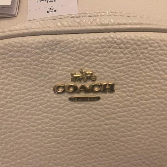 Coach backpack, cream with black back, excellent condition. Used only once. - Picture 6 of 11